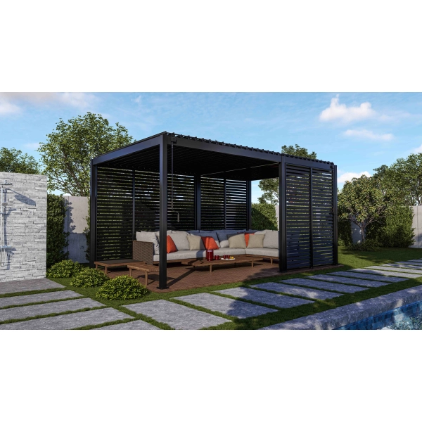 Panel Żaluzjowy Stały 93 cm - Pergola tarasowa MIRADOR Solid 80 i Basic 88 - Antracyt